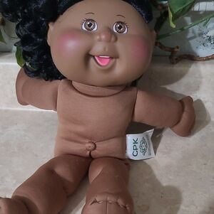 2016 Cabbage Patch Kids Doll WCT-64 Curly Hair Brown Skin